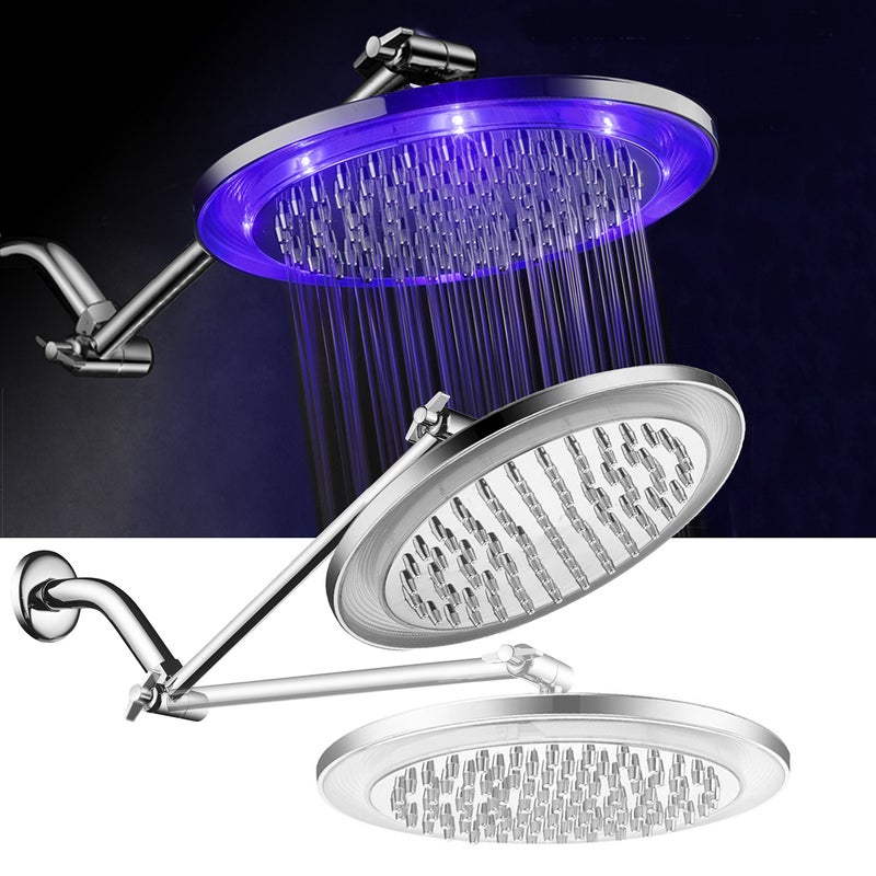 Hotel Spa HotelSpa Giant 10" Rainfall Color-Changing LED Shower Head and FREE 11 Inch Solid Brass Height/Angle Adjustable Extension Arm - Image 5